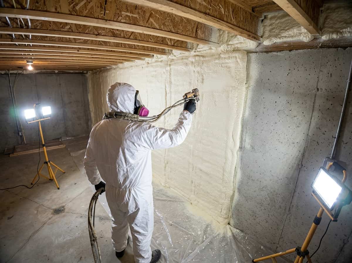 Basement spray foam insulation Calgary